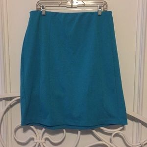 Teal pencil skirt